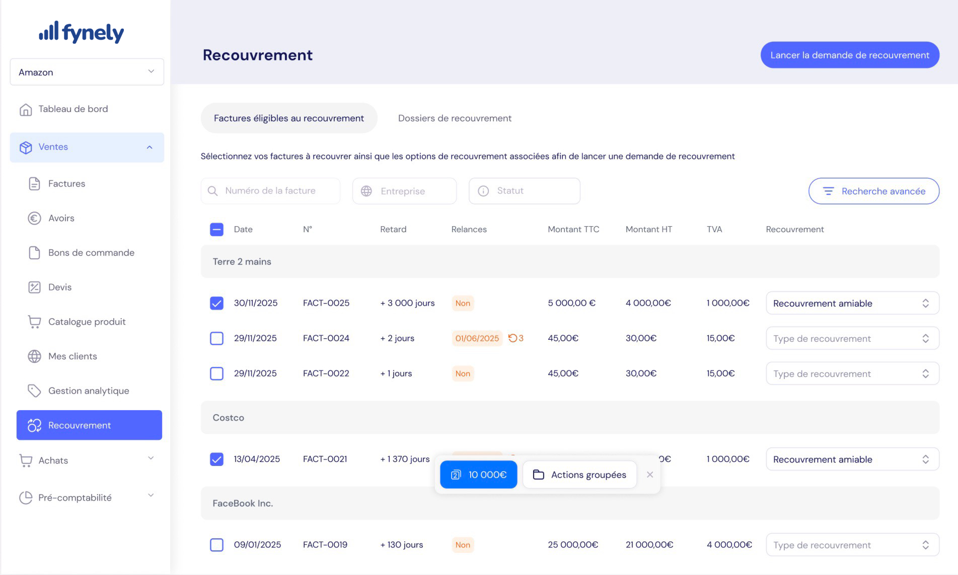 Tableau de recouvrement Fynely
